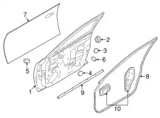 PANEL-FRONT DOOR,OUTER RH 80152-4RA0A NISSAN