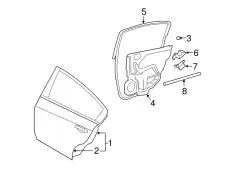 PANEL-REAR DOOR 82153-JA030 NISSAN