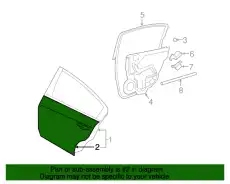 PANEL-REAR DOOR 82152-JA030 NISSAN