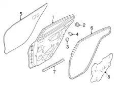 PANEL-REAR DOOR,OUTER LH 82153-4RA0A NISSAN