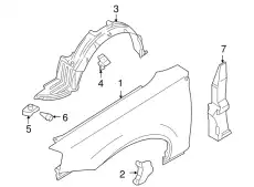 Подкрылок NISSAN 63843-ZB700