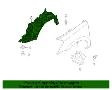 Подкрылок NISSAN 63843-CK000