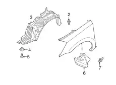 Подкрылок NISSAN 63843-CK000