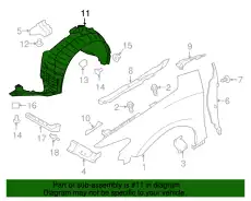 Подкрылок NISSAN 63843-4RA1D
