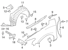 Подкрылок NISSAN 63843-4RA1D
