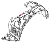 PROTECTOR-FRONT FENDER,LH 63841-6MA0A NISSAN