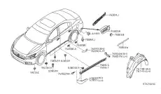 Подкрылок NISSAN 76749-9N00A