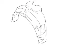 PROTECTOR-REAR WHEEL HOUSE RH 76748-4RA0A NISSAN