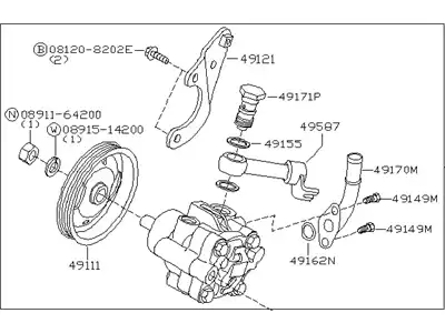 PUMP ASSY-POWER 49110-ZF00A NISSAN