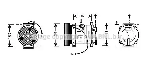 компрессор кондиционера!\ Mazda 323 BA1# 1.3-2.0/2.0D 95> MZK007 AVA