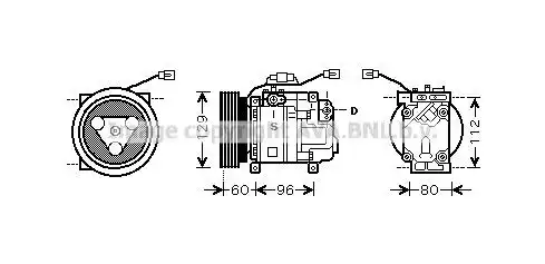 компрессор кондиционера!\ Mazda Premacy 1.8-2.0/2.0TD 99> MZK202 AVA