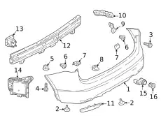 RETAINER-REAR BUMPER SIDE,RH 79184-DF30A NISSAN