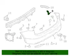 RETAINER-REAR BUMPER SIDE,RH 79184-DF30A NISSAN