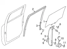 SASH-REAR DOOR LOWER,REAR RH 82216-EZ00A NISSAN