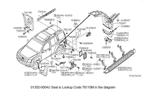 SEAL 01352-0004U NISSAN
