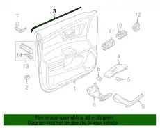 Уплотнитель двери NISSAN 80835-3TA0A