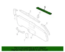 SEAL-BACK DOOR 90820-7S000 NISSAN