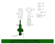 SHOCK ABSORBER KIT-FRONT E6110-EZ71B NISSAN