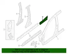 SILL ASSY-REAR,RH G6420-9PJMA NISSAN