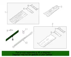 SILL-INNER,LH 76451-JB130 NISSAN