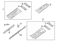 SILL-INNER,LH 76451-JB130 NISSAN