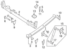 SPINDLE-REAR 43042-0B026 NISSAN