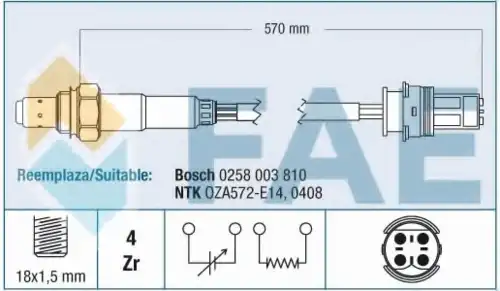 лямбда-зонд!\ BMW E36 1.6/1.8 93-99 77268 FAE