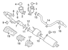 TUBE-EXHAUST FRONT 200A09KA0A NISSAN