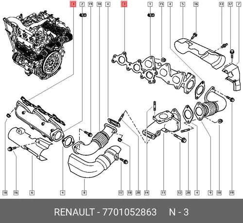 RENAULT 7701052863