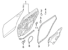 Уплотнитель двери NISSAN 828304AF2A