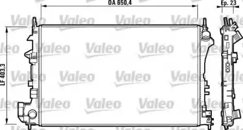 Радиатор системы охлаждения двигателя VALEO 732879