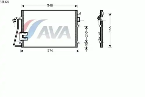 Радиатор кондиционера (конденсатор) AVA RT5376D