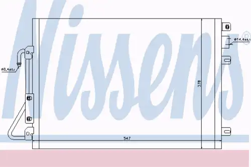 Радиатор кондиционера (конденсатор) NISSENS 94726