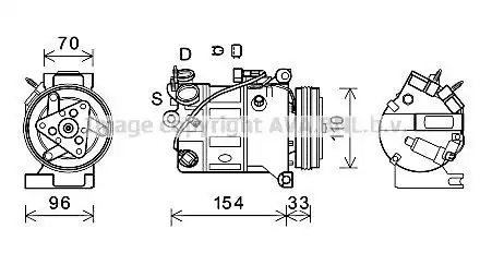 Радиатор системы охлаждения двигателя AVA VW2198