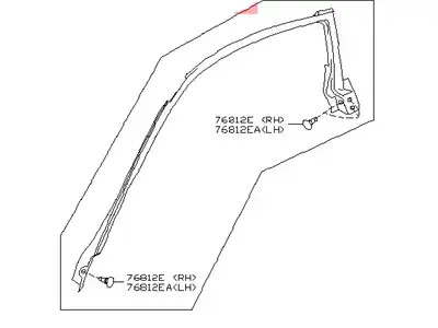WEATHERSTRIP-BO 76860-JF00B NISSAN