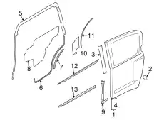 ДВЕРЬ ЗАДН ПР H2100-EA030 NISSAN