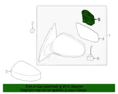 MIRROR HOUSING 96367-3KS0B NISSAN