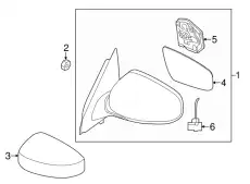 MIRROR HOUSING 96367-3KS0B NISSAN