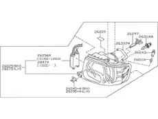 Фара NISSAN 260603W729