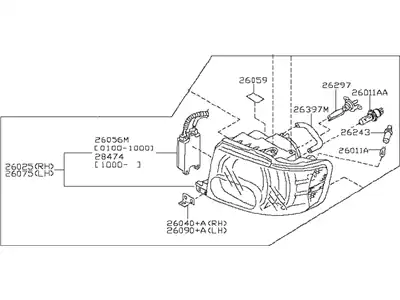 Фара NISSAN 260603W729