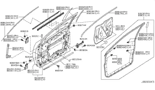 Наклейка двери 80812-1AA1B NISSAN