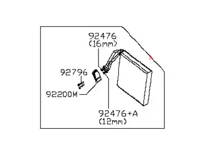 EVAPORATOR ASSY 272808J000 NISSAN
