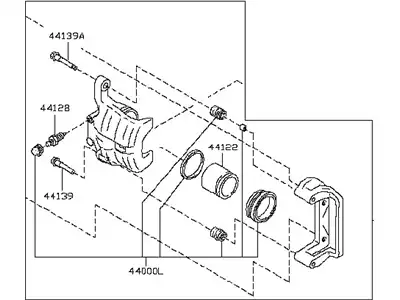 Тормозной суппорт 44011-CD00A NISSAN