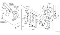Суппорт тормозной NISSAN 41011-4BA0C