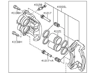 СУППОРТ ТОРМОЗНОЙ 41011-3JA0C NISSAN