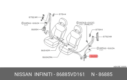 деталь 86885VD161 NISSAN