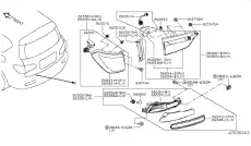 Фонарь габаритный NISSAN 26550-6GW8A