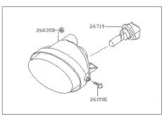 Фара противотуманная NISSAN 26155-ZQ00A