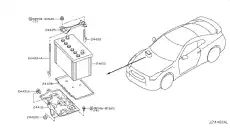 КРОНШТЕЙН КРЕПЛЕНИЯ АККУМУЛЯТОРА 24425-8990D NISSAN