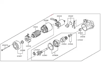 Стартер NISSAN 23300-JF00B